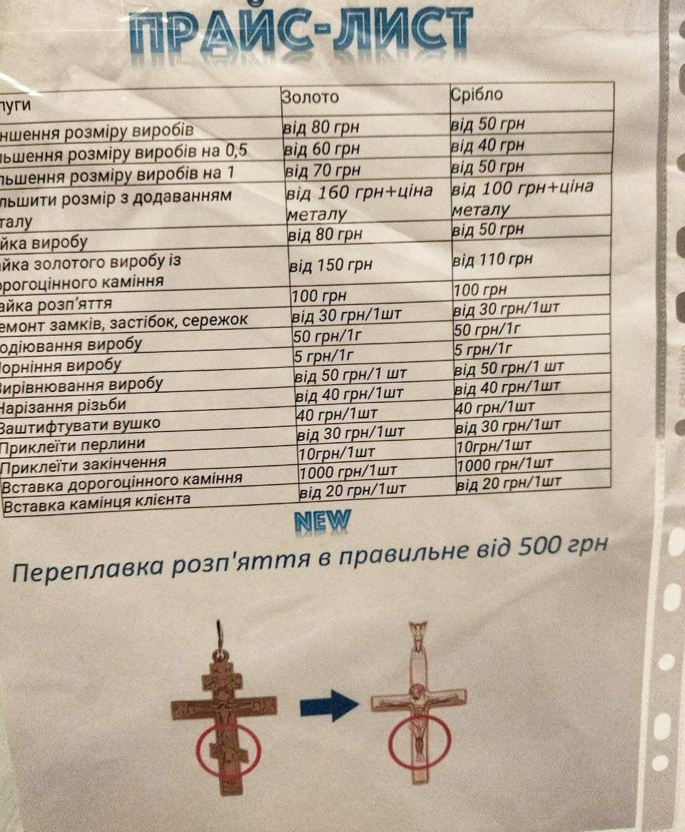 Новая услуга от украинских ювелиров: православные крестики переплавляют в католические