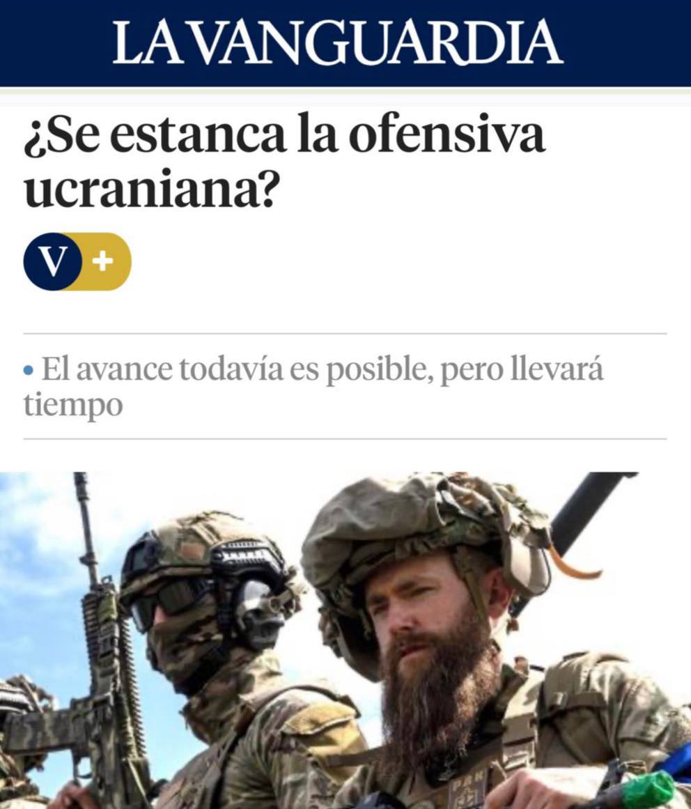 La Vanguardia: «Украинское наступление буксует?»