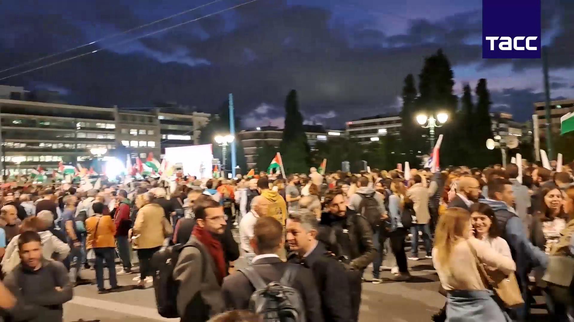 В Греции прошел многотысячный митинг в поддержку Палестины