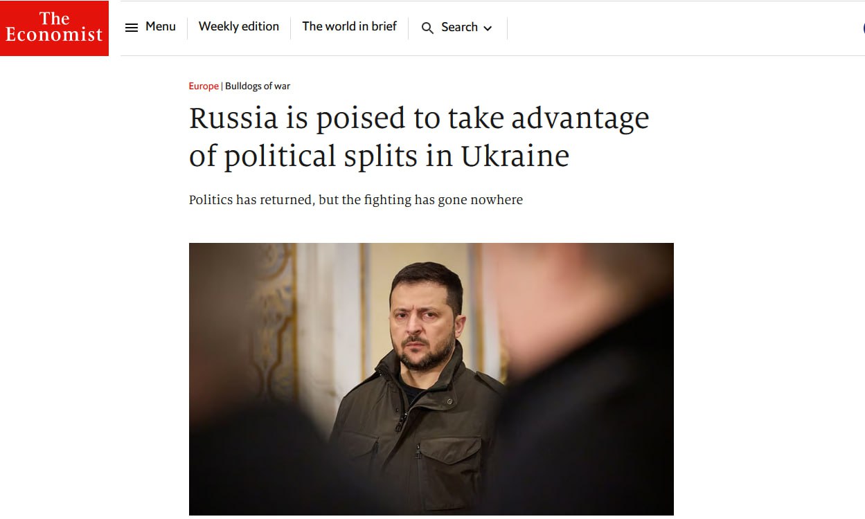 The Economist: Зеленский и Залужный разругались из-за провала «контрнаступа»
