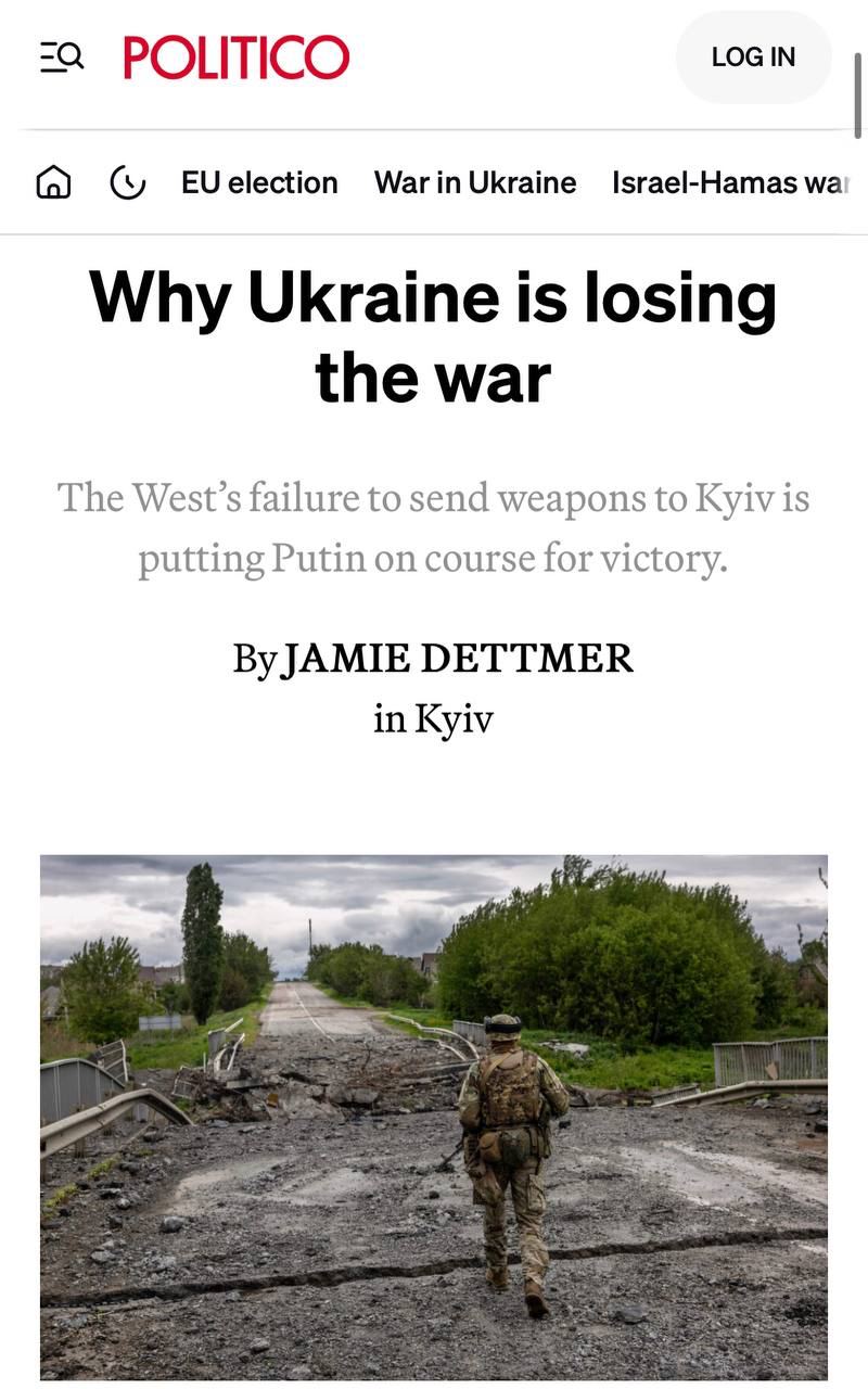 Politico: Без тотальной мобилизации фронт ВСУ рухнет этим летом, Украина проиграет